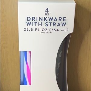 TARGET 4set DRINKWARE WITH STRAW